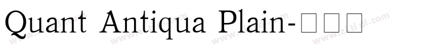 Quant Antiqua Plain字体转换